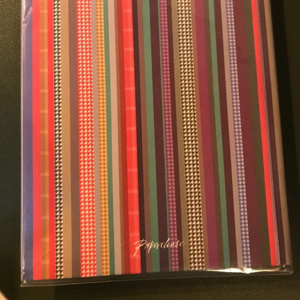 Notebook A5 Linen Gingham Stripe